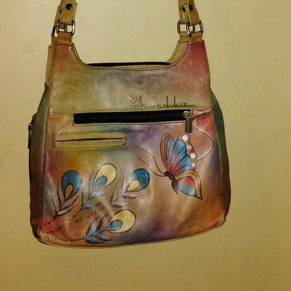 Anuschka Hand-Painted Multicolor Tote Bag - Picture 5 of 7